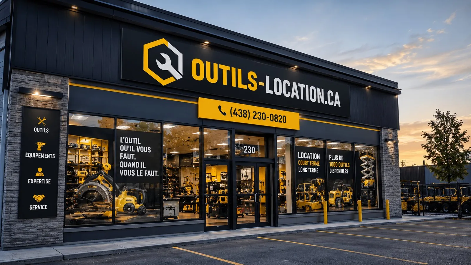 Magasin et flotte d'outils de location